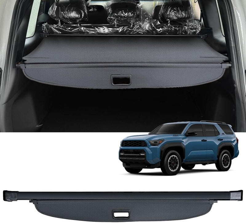 AUXKO Retractable Cargo Cover for Toyota 4Runner 2025, Trunk Cargo Cover Luggage Security Shade Cover for 2025 Toyota 4Runner Shielding Shade Anti-Peeping Luggage Privacy Screen, Carbon Fiber - Image 1